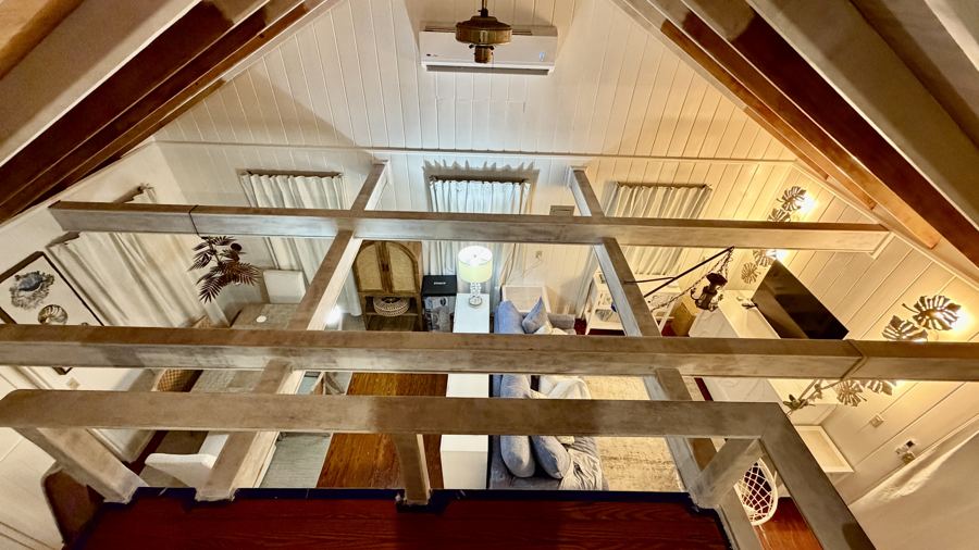 Rafters and island light